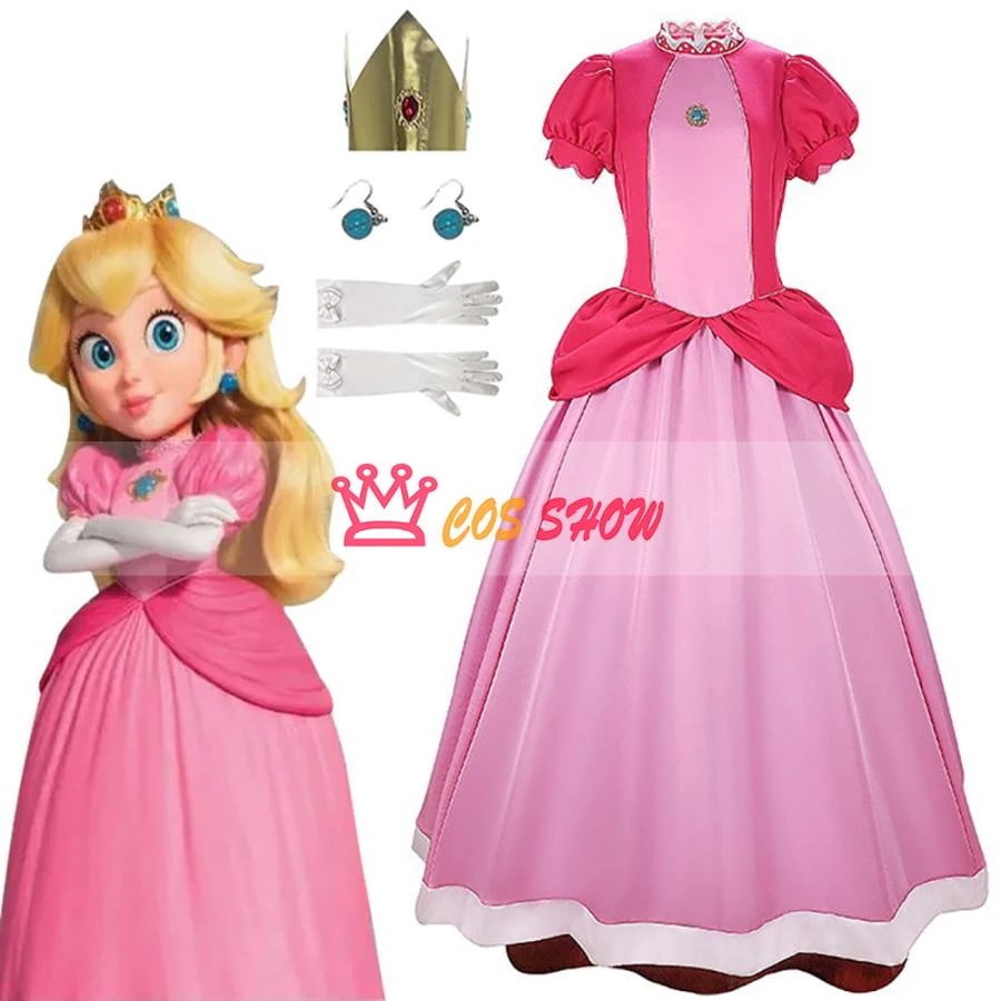 2025新品販売 スーパーマリ オピーチ姫 コスプレ衣装 女子 洋服 ワンピース cosplay仮装 イベント クリスマス ハロウィン ステージ 文化祭 学園祭