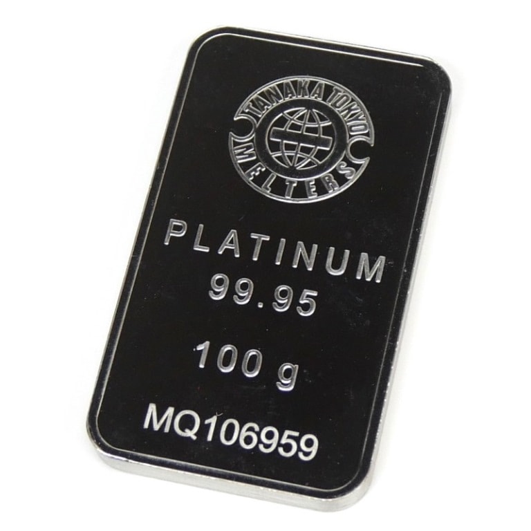 田中貴金属 純プラチナ インゴット プラチナバー ingot 100ｇ(65431)
