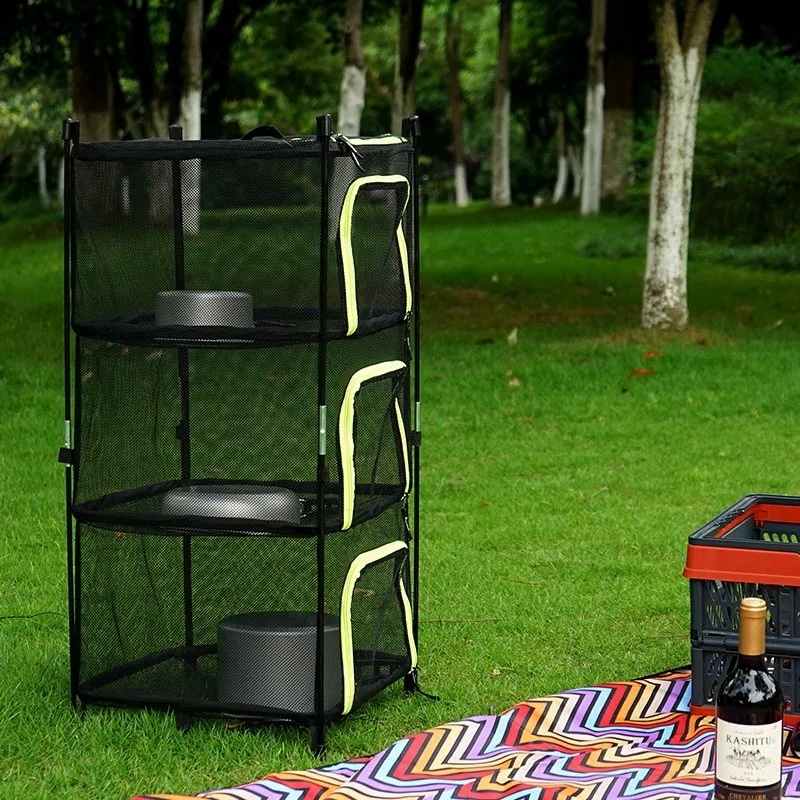 屋外収納ディスプレイカトラリーボウルとポット乾燥ラック多機能サンハンガー4層