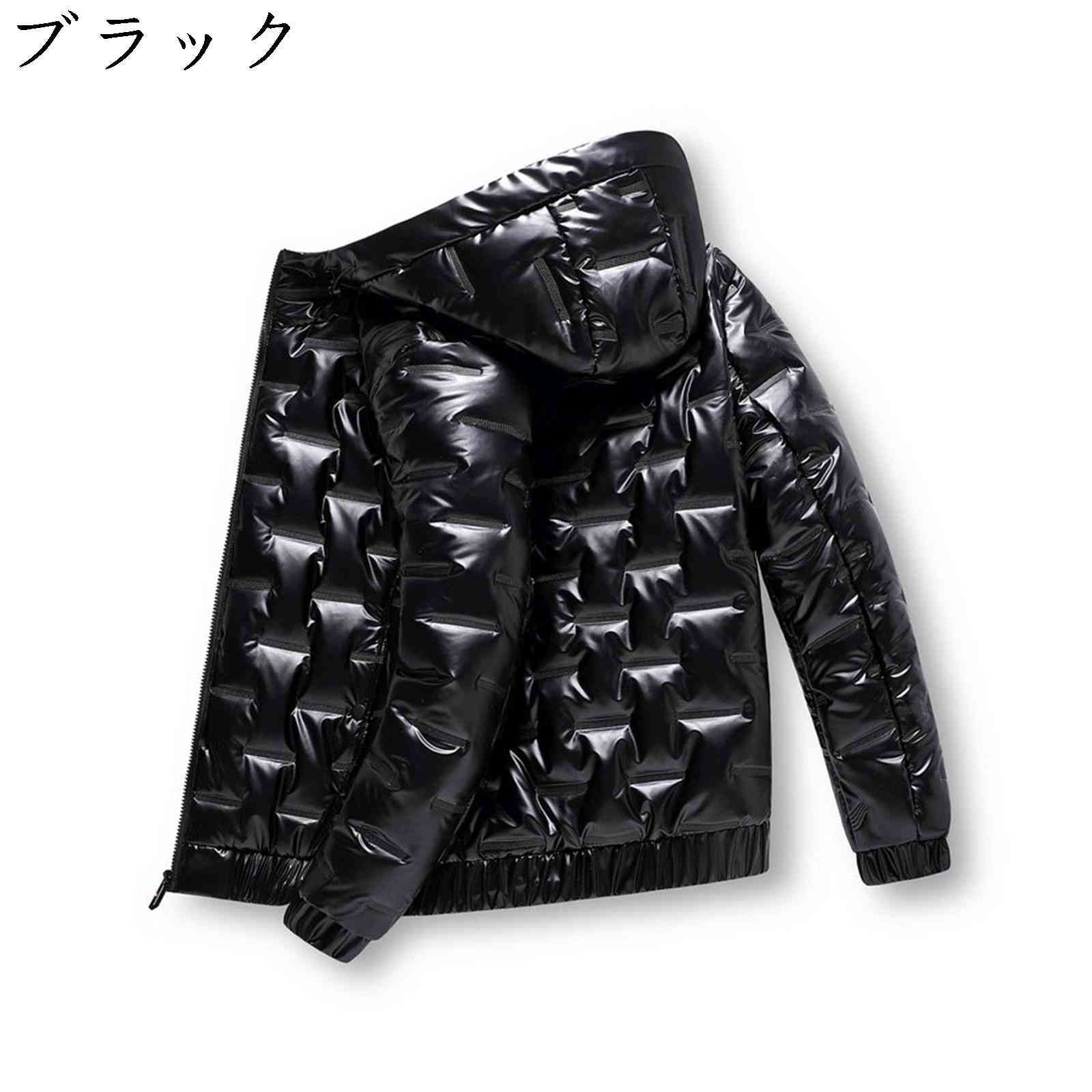 ダウンジャケット メンズ 冬服 キルティング 無地 フード付き ブルゾン 中綿ジャケット 大きいサイズ 防寒着 暖かい 保温 アウター コート カジュアル かっこいい 人気 アウトドア おしゃれ MF