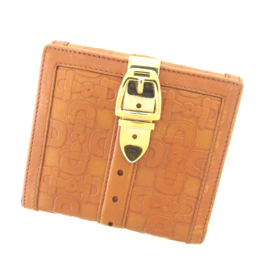 二つ折り財布 ホースビット ブラウン レディース 中古