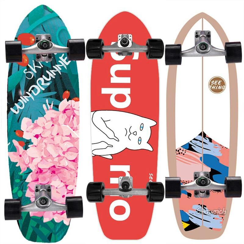 32インチ サーフスケ スケートボード スケボー 完成品 ストリート 大人 スケーター コンプリート サーフスケート CX4PU 初心者