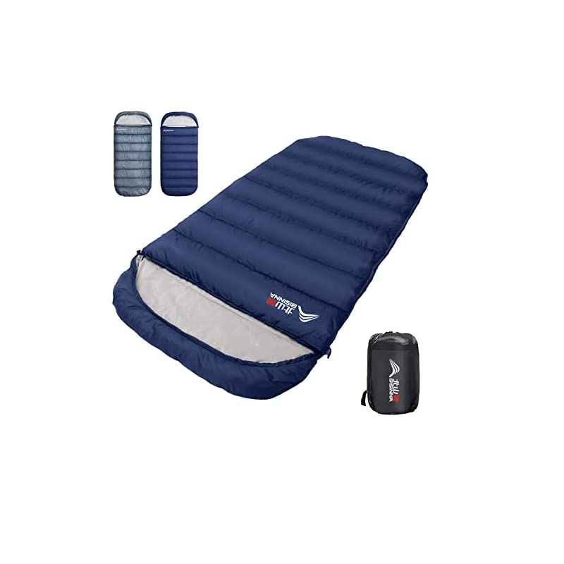 寝袋 ワイド ねぶくろ 封筒型 シュラフ 丸洗い可 キャンプ 登山 アウトドア 車中泊 防災用 部屋 収納袋付き 匂いがフリー 幅100cm x奥行き230cm 防水 秋冬用2.5kg（快適温度5℃）