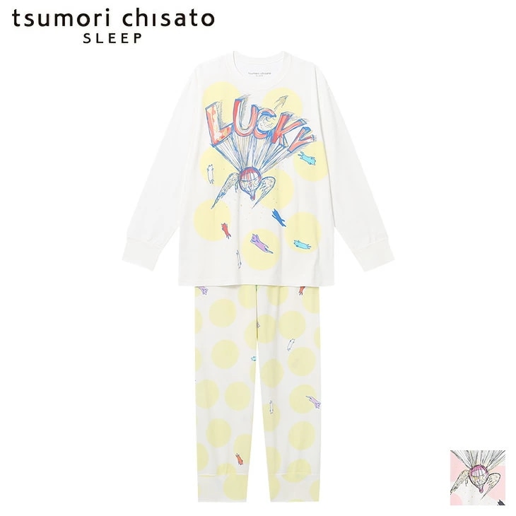 ツモリチサト tsumori chisato ワコール wacoal パジャマ ルームウェア 部屋着 長袖 ラッキーとネコ ツモリチサトスリープ 寝間着 春夏 UDX569 14,850円