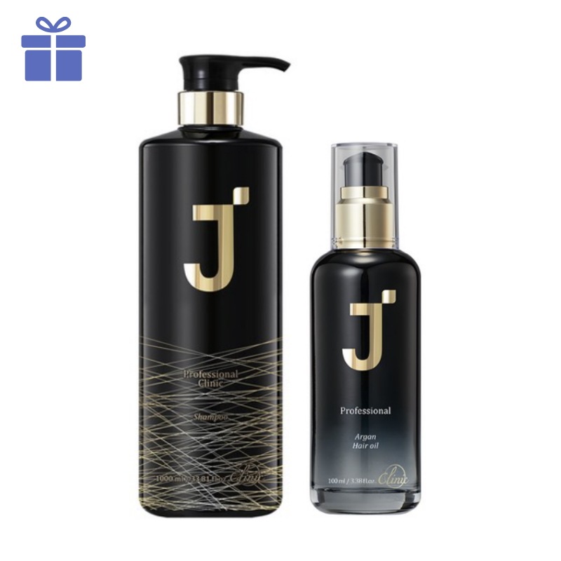 ブラックJ プロフェッショナル クリニック シャンプー 1000ml + アルガン ヘアオイル 100ml セット ダメージケア