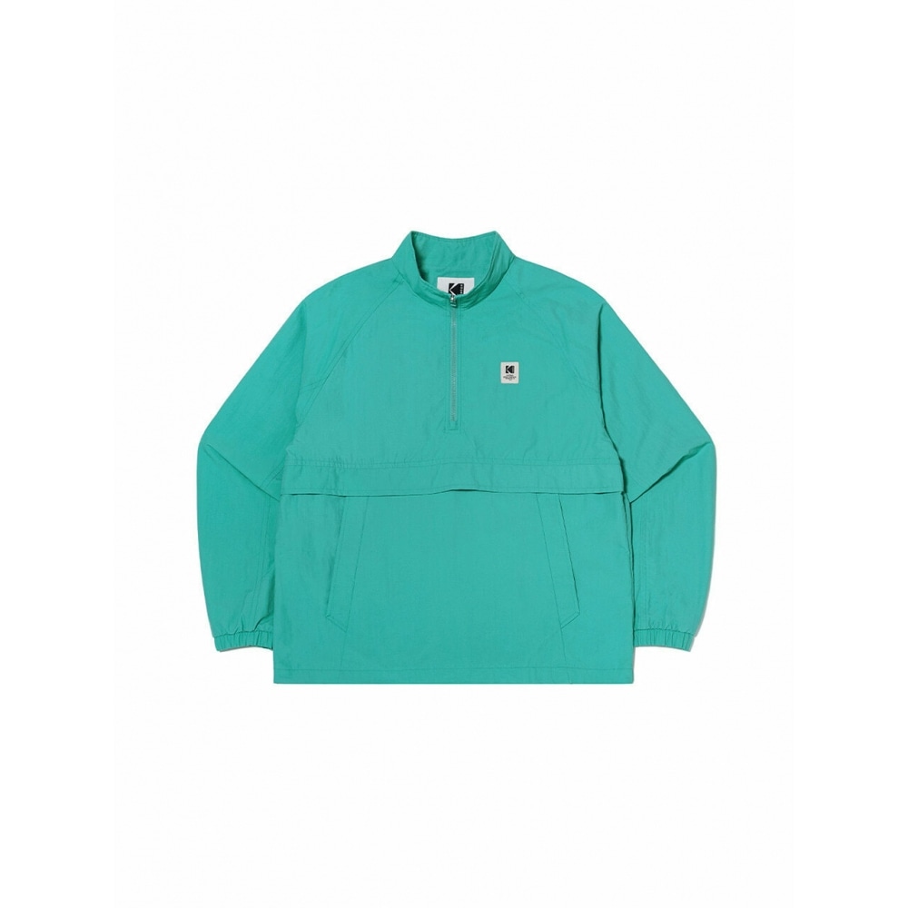 コダックアパレルモノクロームサプレックススタンネックアノラックジャケットグリーン