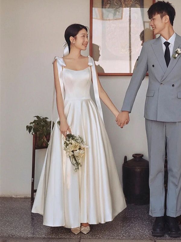 【無.料 2025新入荷·高.品質】【豪華でロマンチックなデザイン！】ウェディングドレス 白 イブニングドレス パーティードレス ワンピース 二次会 結婚式 成人式 演奏会 花嫁 お呼ばれ 披露宴 1