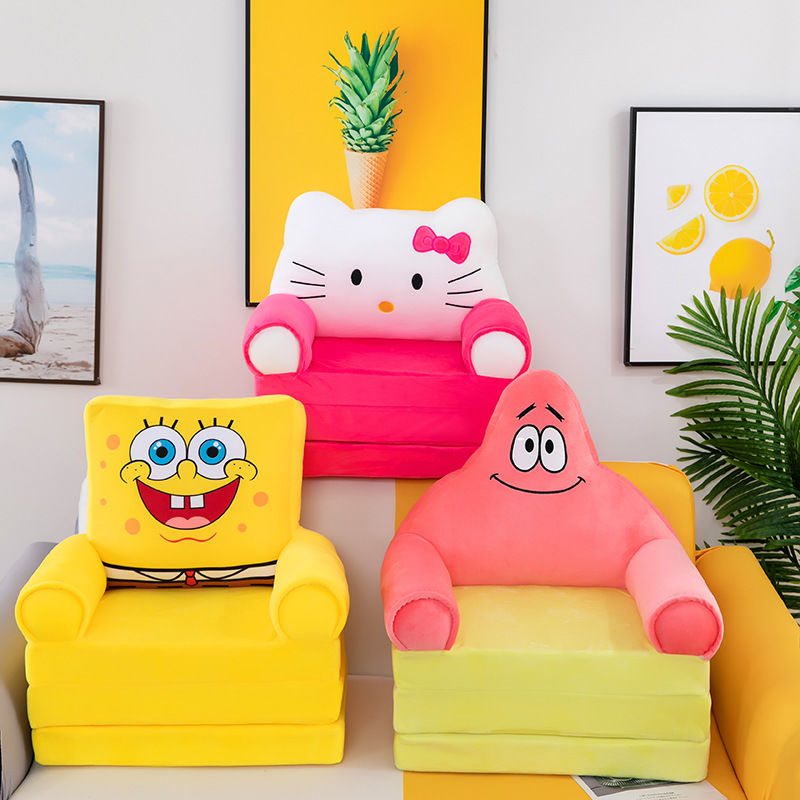 スポンジボブ三層折り畳み怠け者寝ソファー漫画派大星子供ぬいぐるみシートプレゼントロゴ 9,010円