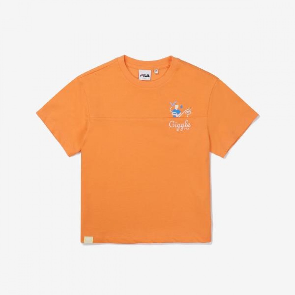 FILAキッズ サマープレイ切替Tシャツ FK2RSF2G02X_LOR