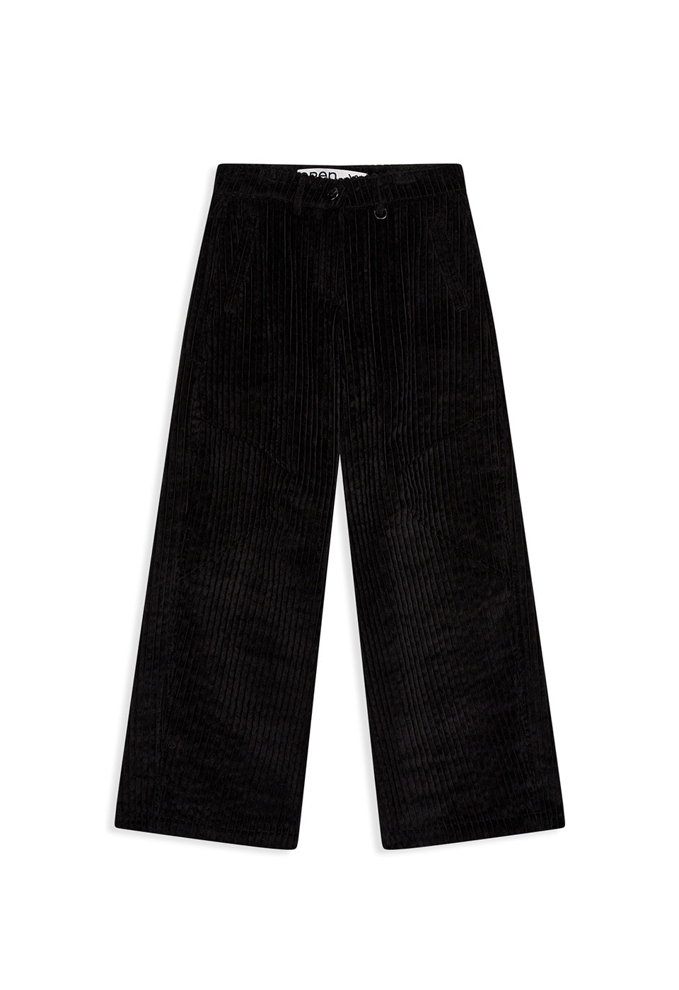 【OPEN Yy】 CORDUROY WIDE-LEG PANTS : BLACK