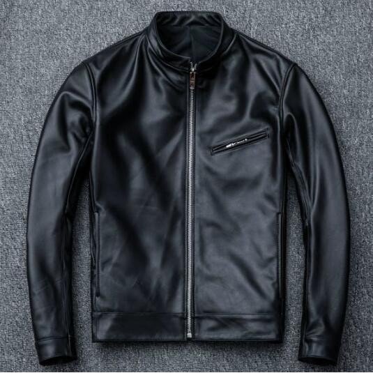 【激安開催！】本革　高級ラム革　新品メンズレザージャケットライダース羊革 シングル ダブル ミリタリーブルゾン 革ジャン