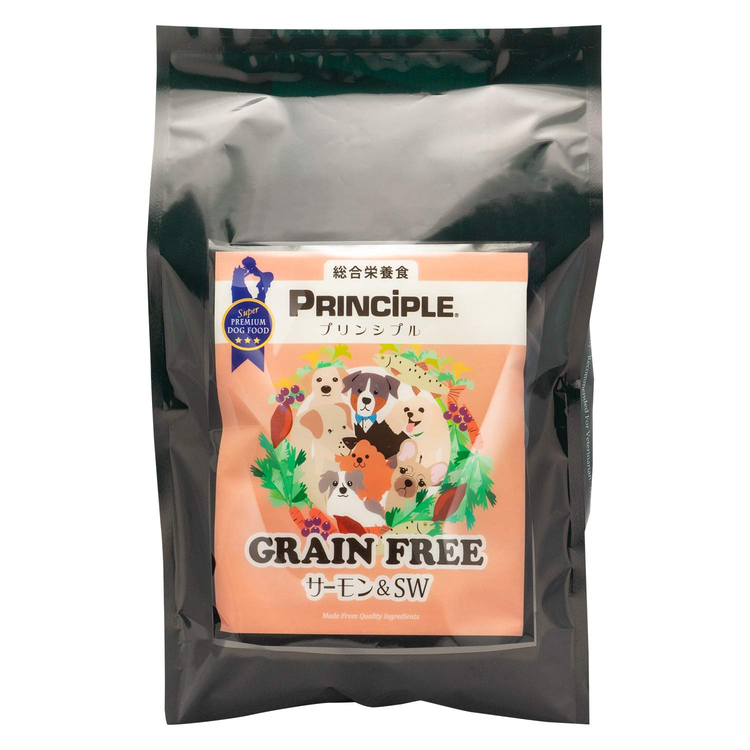 全国送料無料 プリンシプル ドッグフード グレインフリーサーモン＆SW 2.4kg(800g×3)