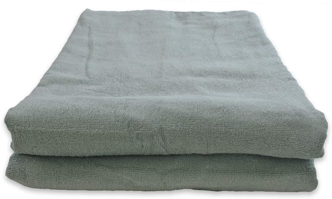 【本日限定価格】 バスタオル特大サイズ グレー 超大判100x180cm 2枚セット 業務用 97