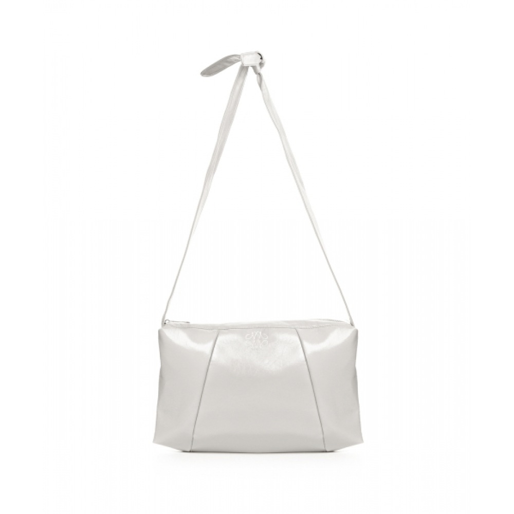 ニック&ニコールニコールグロッシースクエアショルダーバッグ_ライトグレー