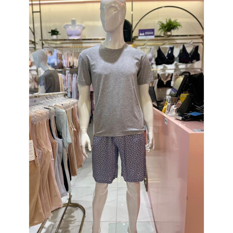 スターフィールド安城(アンソン) ふわふわレーヨン混紡メンズホームウェアセット(EZ6006M NAVY)