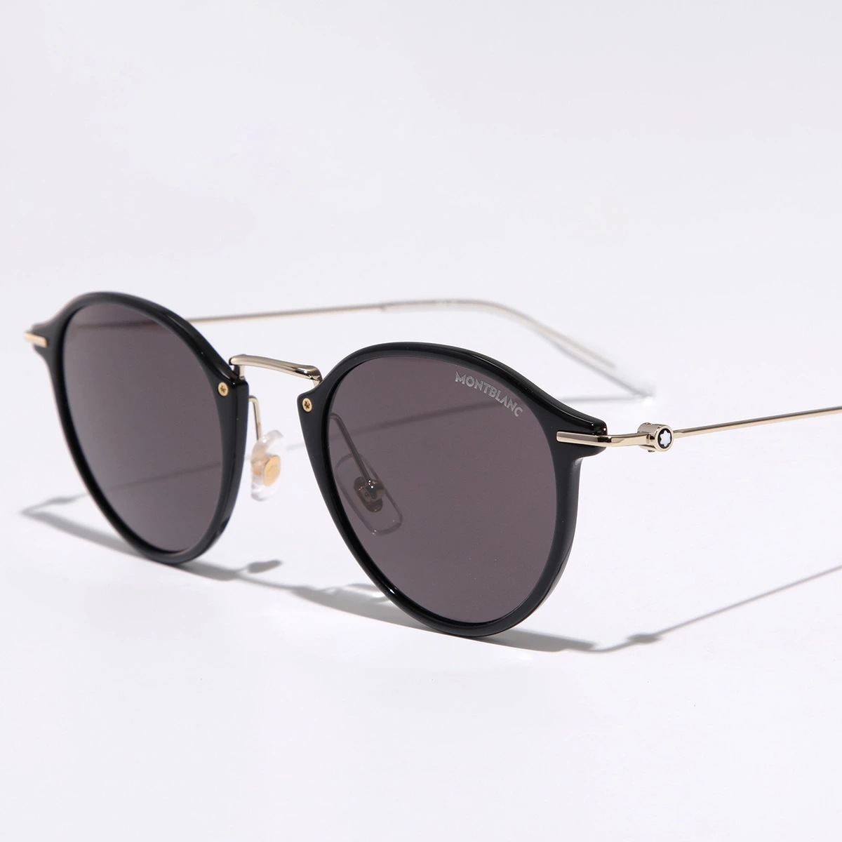 MONTBLANC モンブラン サングラス MB0294S メンズ ボストン型 セルフレーム フルリム クリングスタイプ コンビネーション アイウェア 001/BLACK-GOLD-GREY