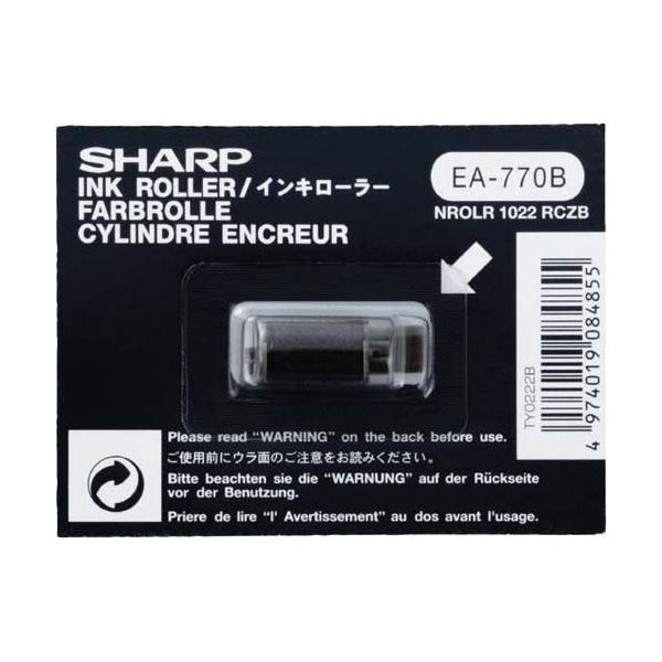 （まとめ）シャープ 電子レジスタ用インキローラ 黒TY0222B 1個[x10セット]