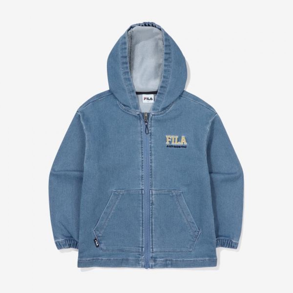 (フィラキッズ) デニムフード付きジップアップ (FK2FTF1106X_DEM)