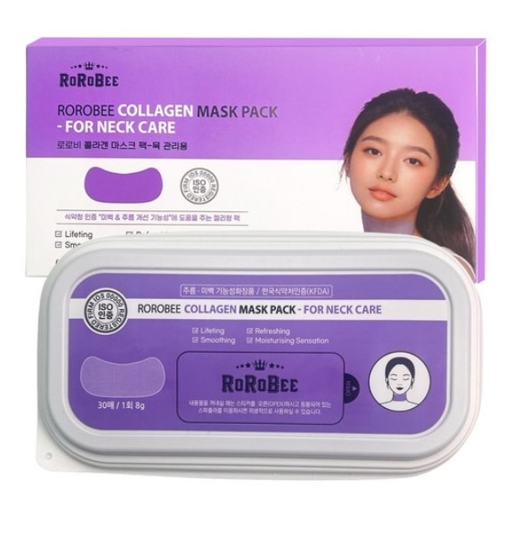 大容量ハイドロゲルコラーゲン首元リフティングパック ボリュームネックマスク30枚入 1日1コラーゲンパック 12,000PPM含有 内側の乾燥と弾力を同時にケア 輝く光彩肌へ 肌の