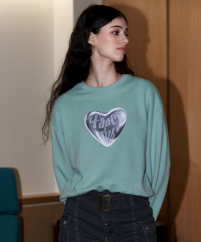 FW 22 TO HEART CROP SWEATSHIRT (MINT)_F22ZB341
