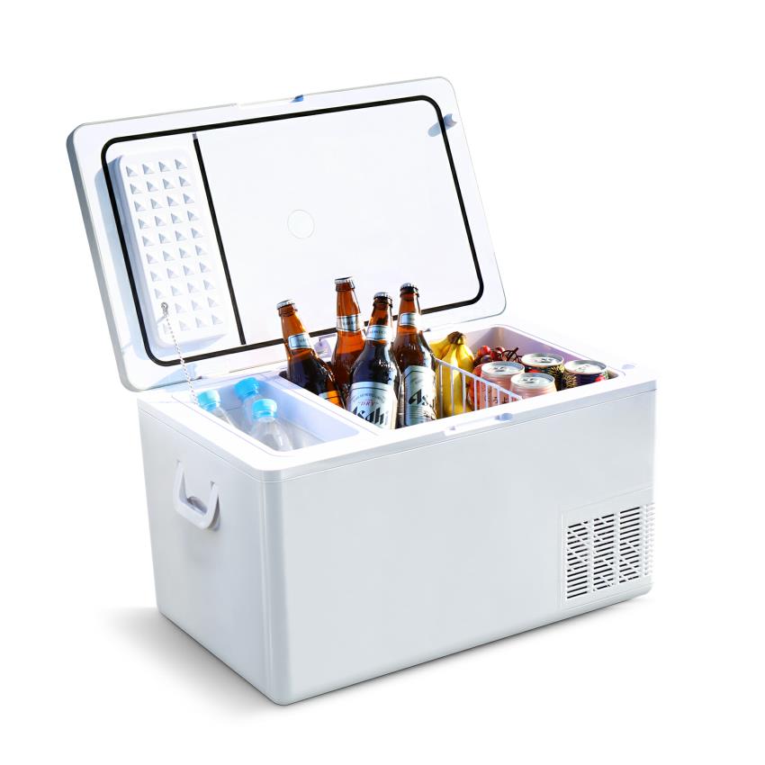 車載冷蔵庫 35L ポータブル冷凍庫冷蔵庫 コンプレッサー式 車載家庭両用 冷凍室-20℃～-12℃ 冷蔵室0℃～8℃ 3WAY電源対応 AC100V DC12V/24V 車載家庭両用