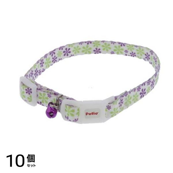 ペティオ 猫用 CAT COLLAR キャットカラー フラワーカラー パープル 1本入 (W57398) 10個セット