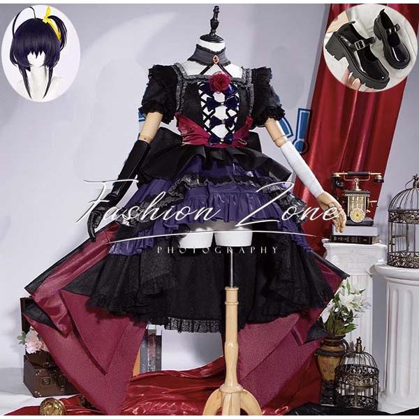 【品質良い 大好評中】迅速な出荷中二病でも恋がしたい 小鳥遊 六花 (たかなし りっか) 薔薇ドレス コスプレ衣装 ウィッグ 靴 cosplay ハロウィン 演出服 変装