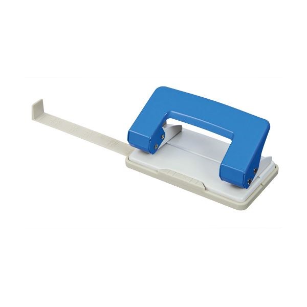 （まとめ） TANOSEE 2穴パンチ 10枚穿孔ブルー 1台 [x50セット]