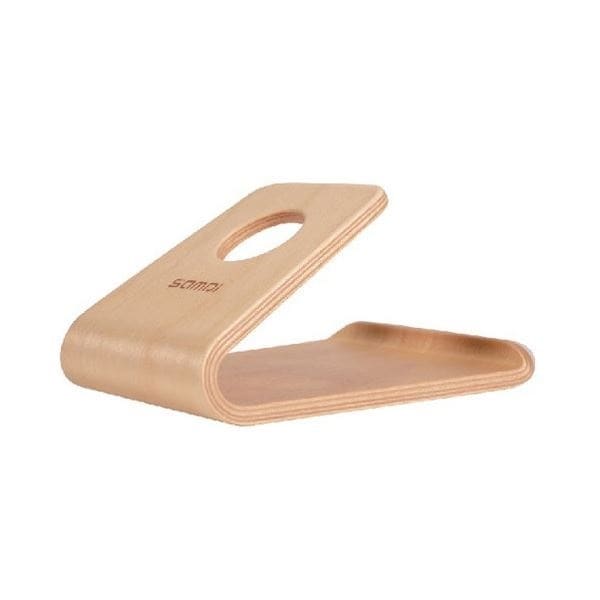 （まとめ）日本トラストテクノロジー 天然木 スマホロースタンド （バーチ） WSLS-BI[x5]