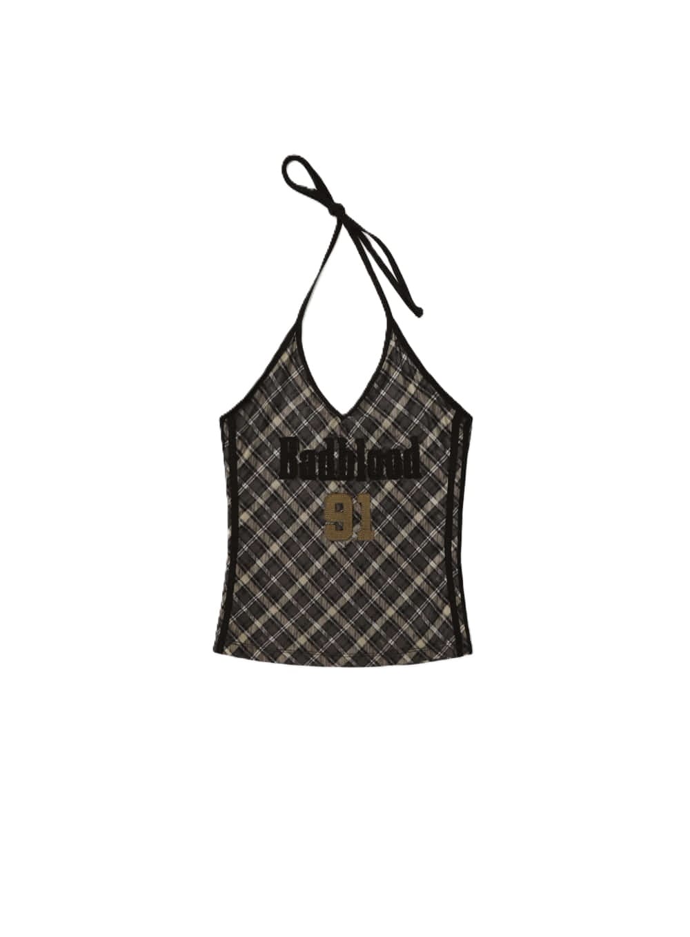 ビンテージクラブホールタータンク - チェックブラウン