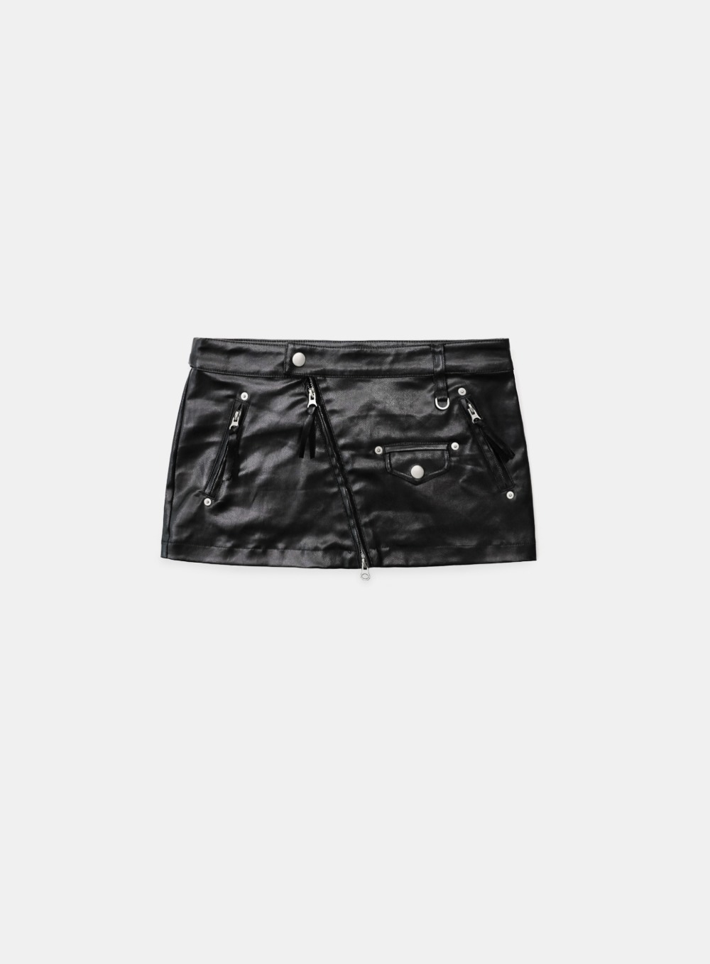【BADBLOOD】 SQUAD BIKER MINI SKIRT : BLACK