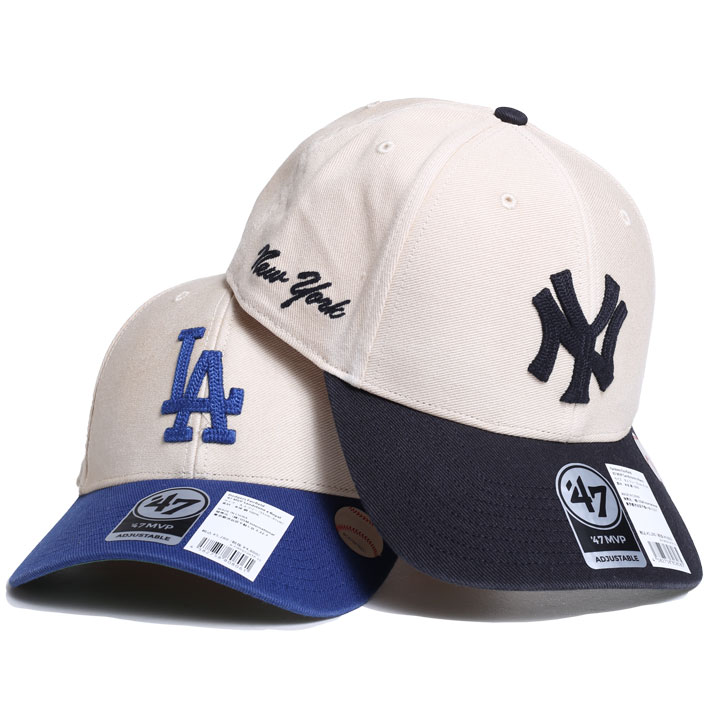 47 キャップ メンズ 春夏秋冬用 全2色 大きいサイズ MLB Dodgers LA NY ロゴ 47brand フォーティセブン CLEAN UP ドジャース