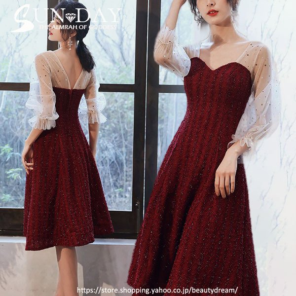 新品パーティードレス ワンピース 花嫁ミニドレス ウェディングドレス 花嫁二次会 演奏会 パーティド