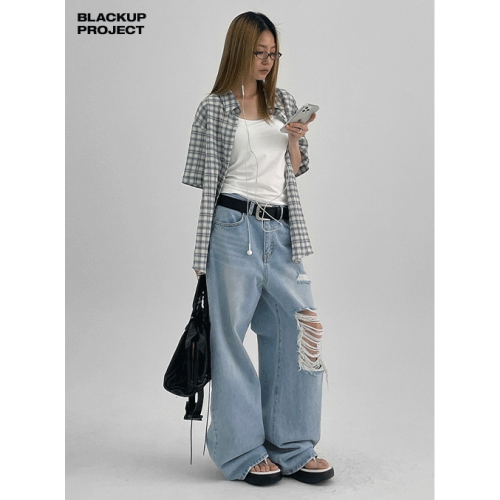 ブラックアップ [MADE] ルテ サマー チェック 半袖シャツ