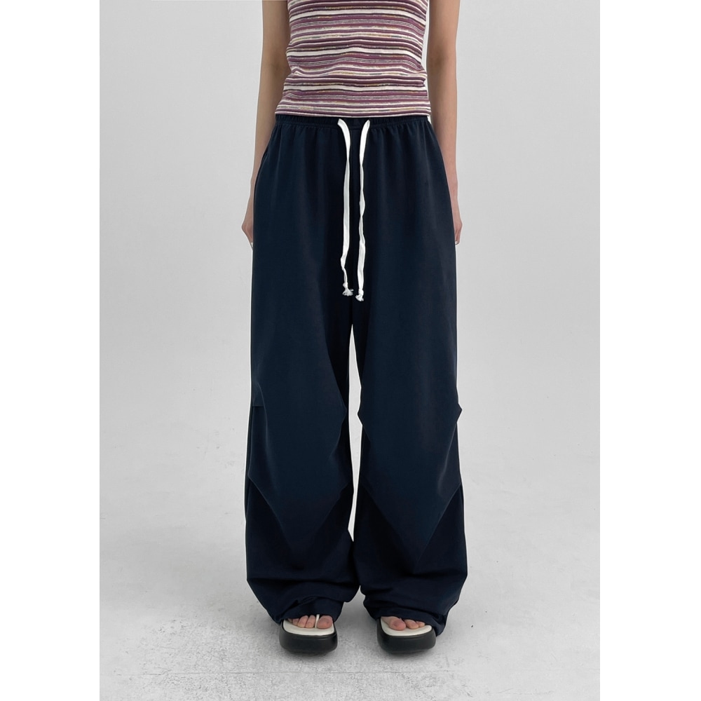 ブラックアップ [MADE] キュブル ワイド ツータック バンディングパンツ