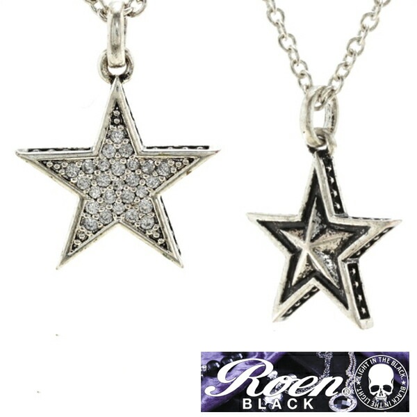 【再入荷なし　即納】Roen BLACK ロエン ブラック スター ペンダント ネックレス RO-601