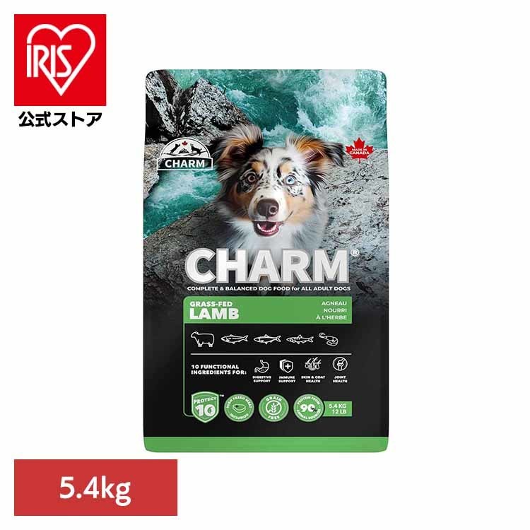 チャーム ドッグフード プレミアムフード グレインフリー 犬 ナチュラル アレルギー 小粒 無添加 肥満 CHARM グラスフェッドラムドッグフード 5.4kg