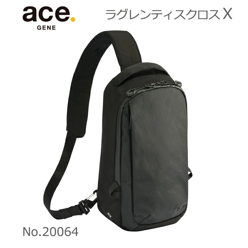 ラグレンティスクロスX 20064 ショルダーバッグ ワンショルダー ボディバッグ X-PAC タブレット収納 アウトドア 旅行 メンズ ブラック バッグ