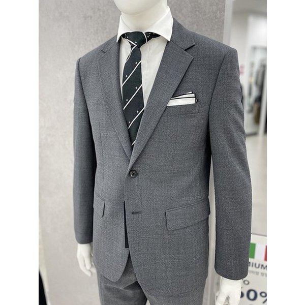 115サイズ 礼服 面接用 通勤用 メンズ 夏 ウール混紡 ソリッド グレー カラー 基本 スーツ セット_JK