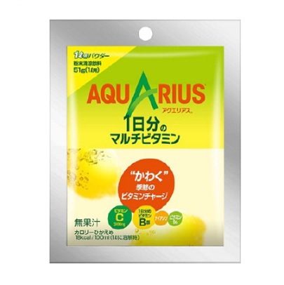 【2ケース】アクエリアス1日分のマルチビタミン パウダー 51g（30袋*2）