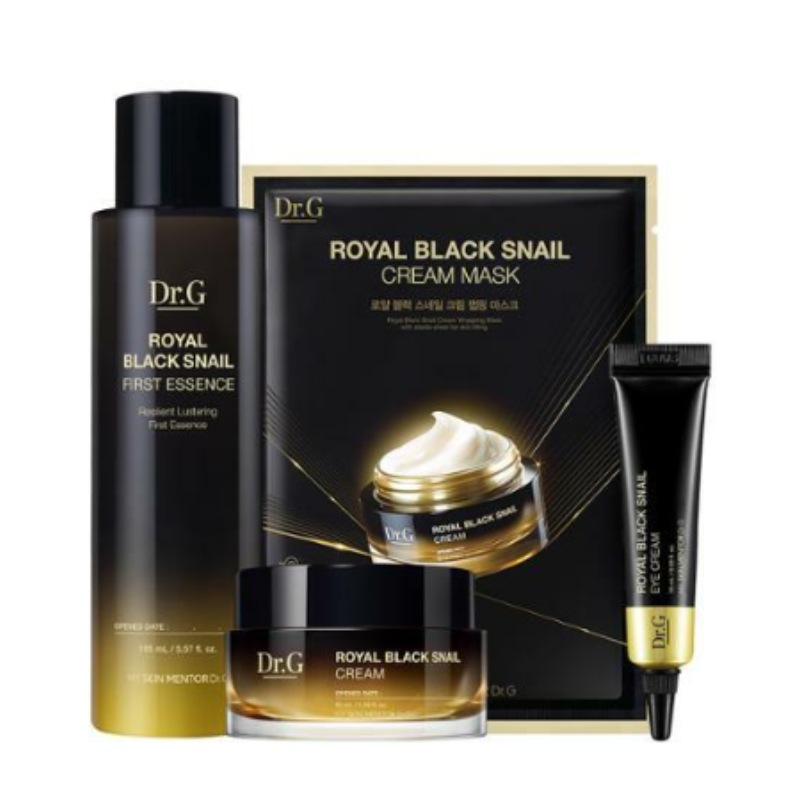 ロイヤルブラックスネイルスペシャルセット(ファースト美容液165ml+クリーム50ml+アイクリーム10ml+マスクパック1ea)(+紙袋付け)