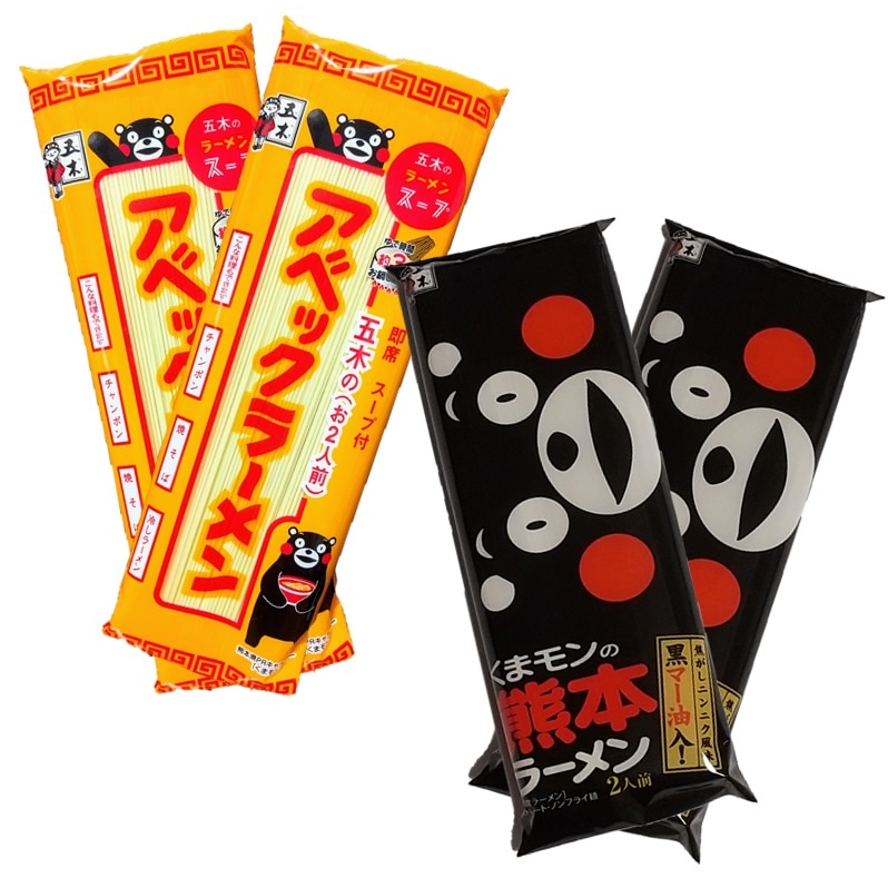 Qoo10] 五木食品 アベックラーメン くまモンラーメン 各2