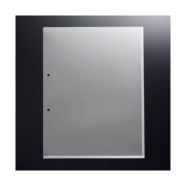 （まとめ）G-Aim 2穴ホルダー マチ付A4タテ クリア YG-201 1セット（100枚:10枚10パック） 2セット