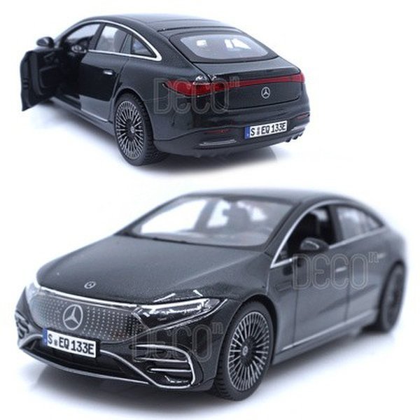 ベンツEQS電気自動車ダークグレーミニカーダイキャストマイスト