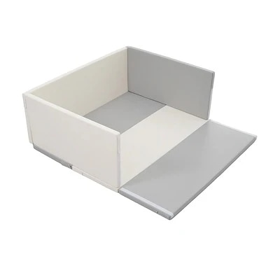 【グレー×ホワイト 82*82*41cm】サークルマット ソフトブロック クッション 布製 玩具 大型 室内 遊具 キッズスペース 子供 こども キッズ 幼児 保育園 保育用品 クリスマスプレゼント