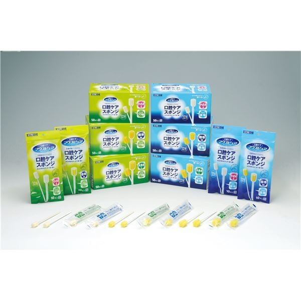 （まとめ）川本産業 口腔ケア マウスピユア口腔ケアスポンジ（紙軸）（3）L50本入 039-102053-005セット