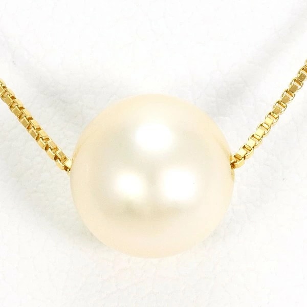 K18 18金 YG イエローゴールド ネックレス パール(真珠) 約40cm ジュエリー 中古