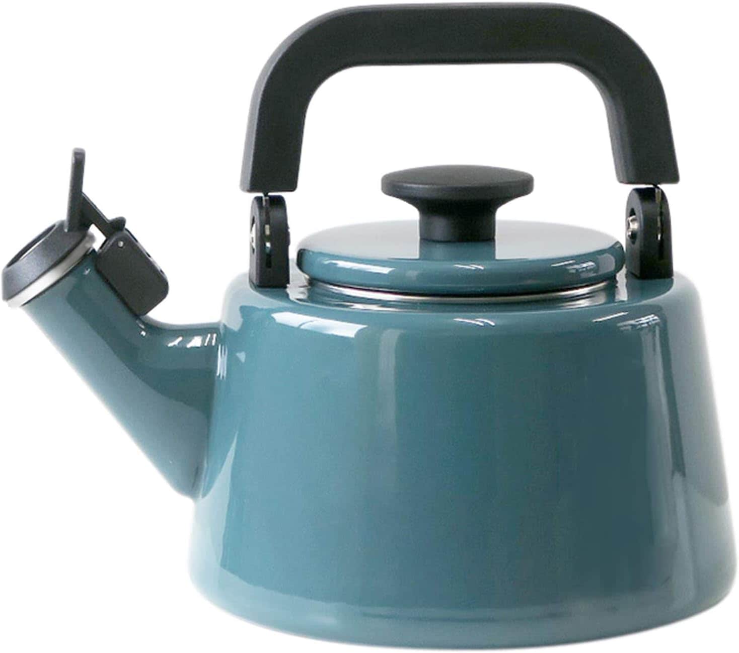 富士ホーロー Fuji Horo 笛吹きケトル IH対応 コットン 2.1L スモークブルー CTN-2.1WK.SB