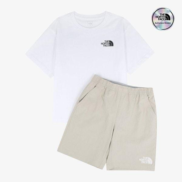 [キッズ公式] NT7US21S キッズ デイリー モーション セット WHITE