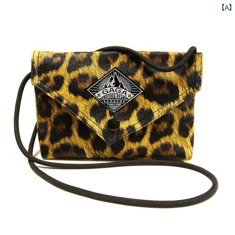 レディース　バッグ　カジュアル タイの GAGA バッグ MINI BAG ショルダー クロス ボディバッグ 男女兼用 スマートフォン バッグ小銭入れ ヒョウ 柄 スモール ショルダーバッグ